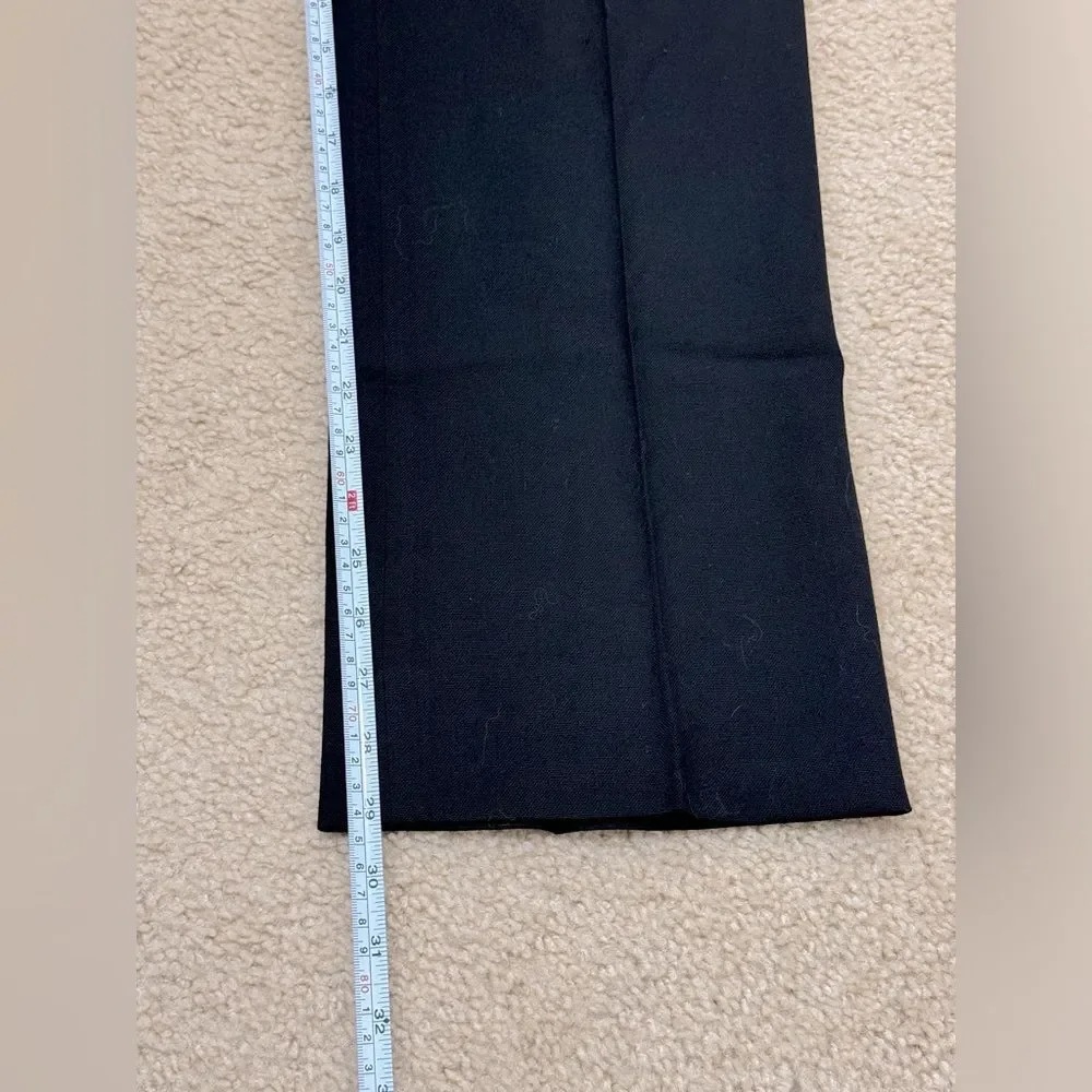 Kate Spade Live Colorfully Wool Black High Rise Straight Leg Dress Pants Sz 4